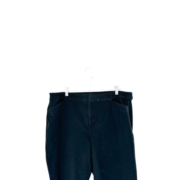 Old Navy Black Basic Career Office Work Straight Leg Pixie Dress Pants Size 18 - Picture 5 of 13